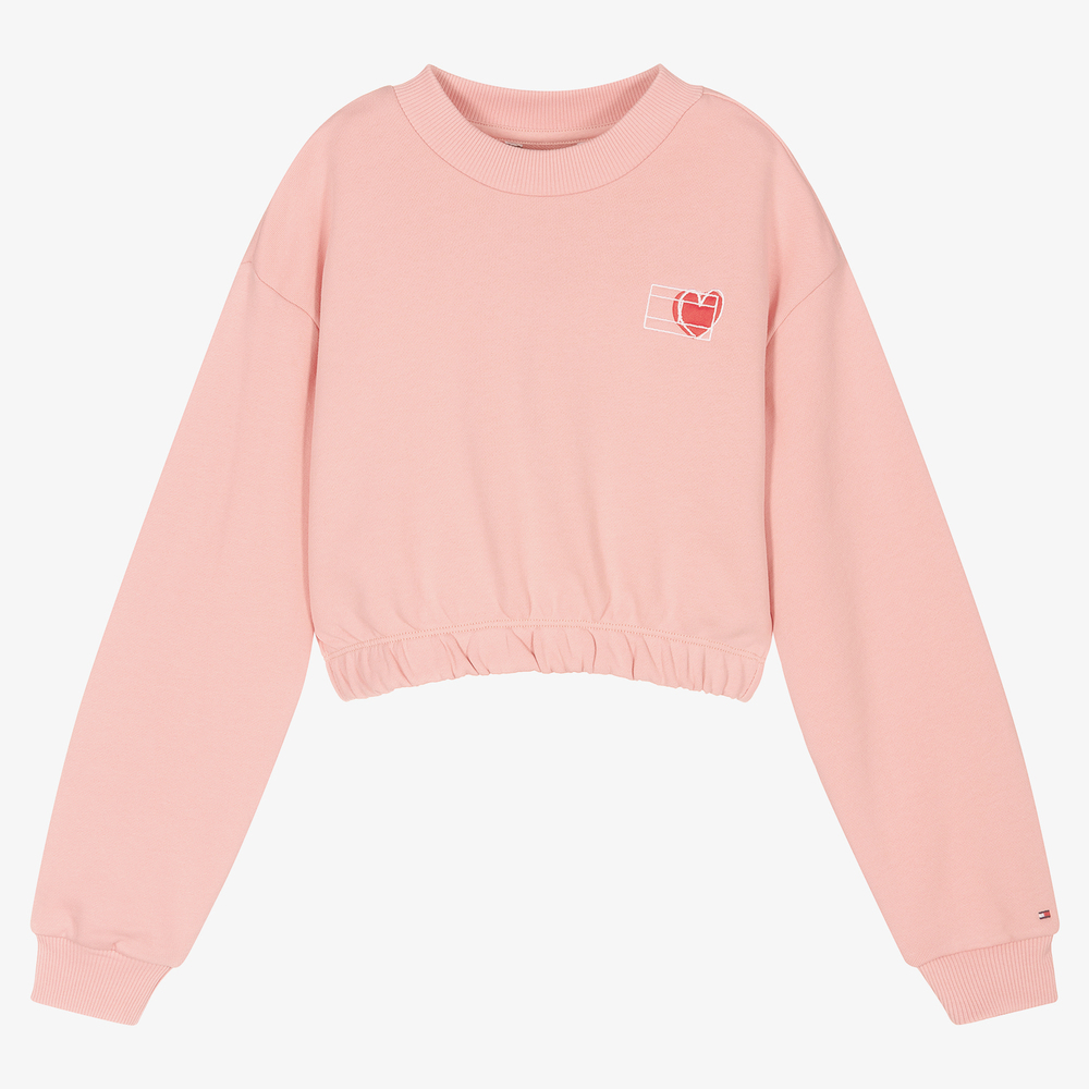 Tommy Hilfiger - Sweat rose Ado fille | Childrensalon