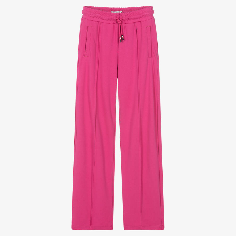 Tommy Hilfiger-Teen Girls Pink Wide Leg Seam Joggers | Childrensalon Outlet