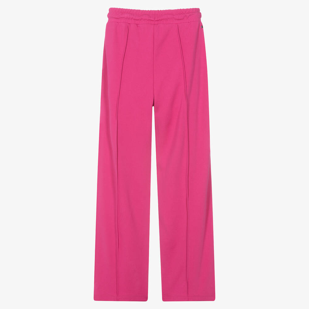 Pink tommy hilfiger joggers clearance