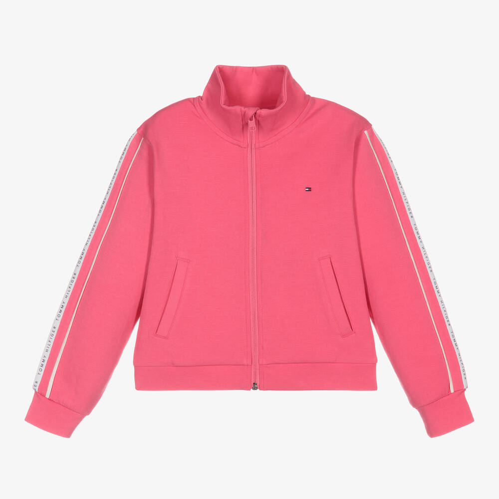 Tommy Hilfiger - Rosa Teen Oberteil mit Reißverschluss (M) | Childrensalon