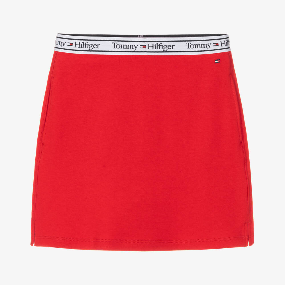 Tommy Hilfiger - Roter Teen Baumwollrock für Mädchen | Childrensalon