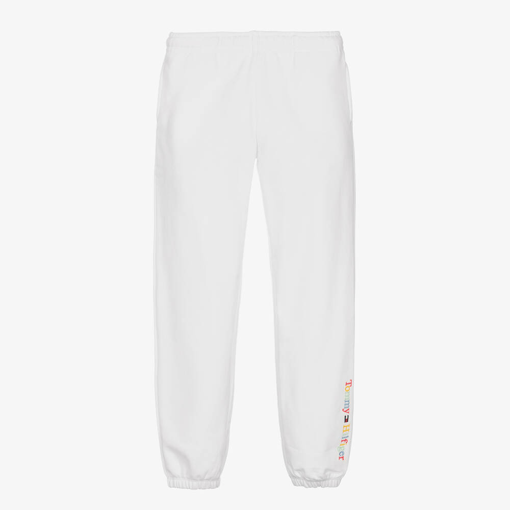 Tommy Hilfiger - Teen Girls White Cotton Joggers | Childrensalon