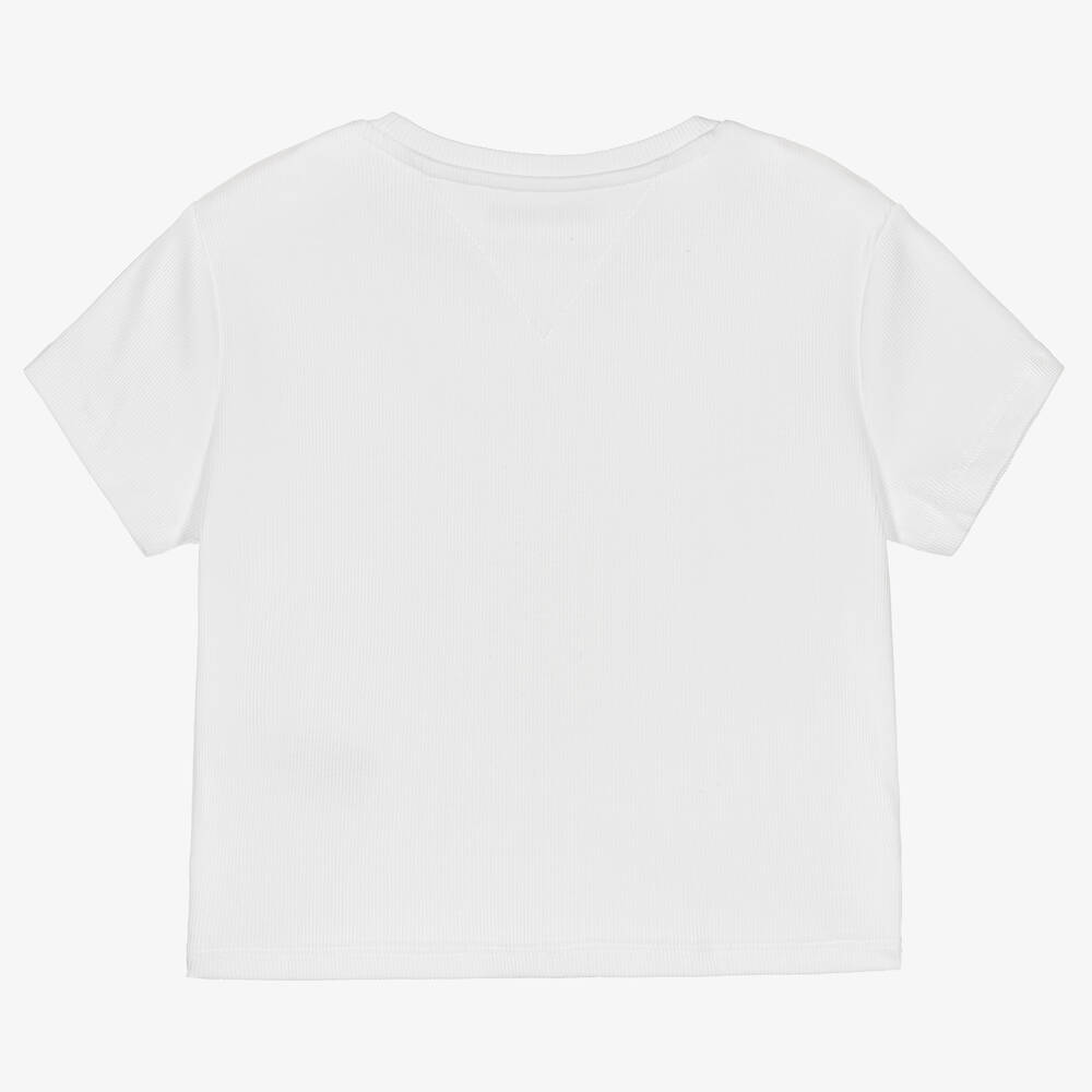 Tommy Hilfiger-Белая хлопковая футболка | Childrensalon Outlet