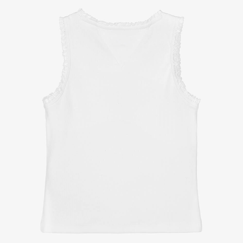 Tommy Hilfiger-Teen Girls White Cotton Tank Top | Childrensalon Outlet