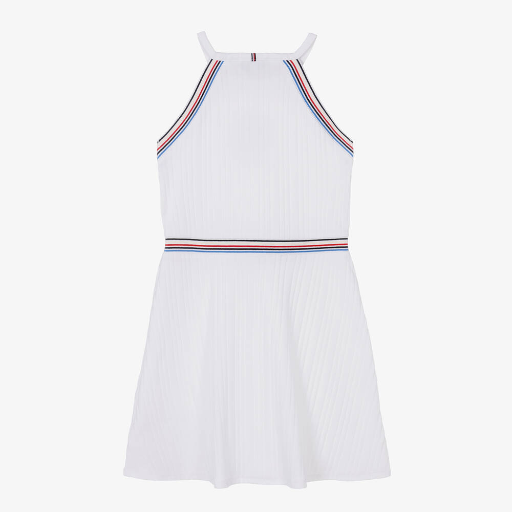 Tommy Hilfiger-Teen Girls White Cotton Tennis Dress | Childrensalon Outlet