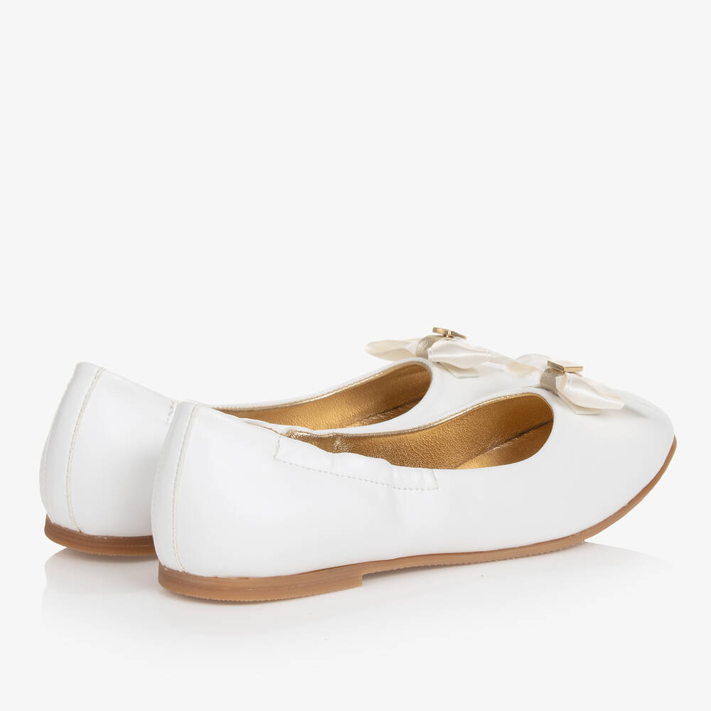 Tommy Hilfiger-Teen Girls White Faux Leather Shoes | Childrensalon Outlet
