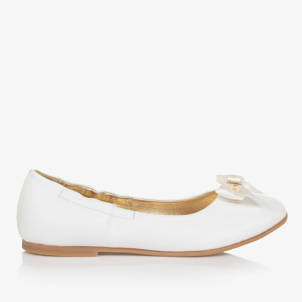 Tommy Hilfiger-Teen Girls White Faux Leather Shoes | Childrensalon Outlet