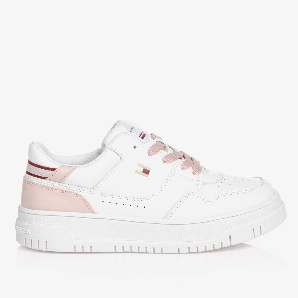 Tommy Hilfiger-ترينرز جلد صناعي لون أبيض للمراهقات | Childrensalon Outlet