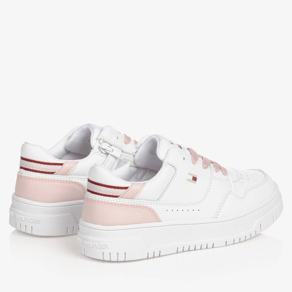 Tommy Hilfiger-ترينرز جلد صناعي لون أبيض للمراهقات | Childrensalon Outlet