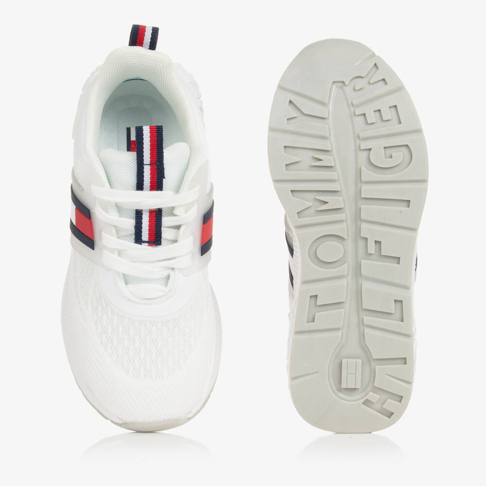 Tommy hilfiger deals white flag trainers