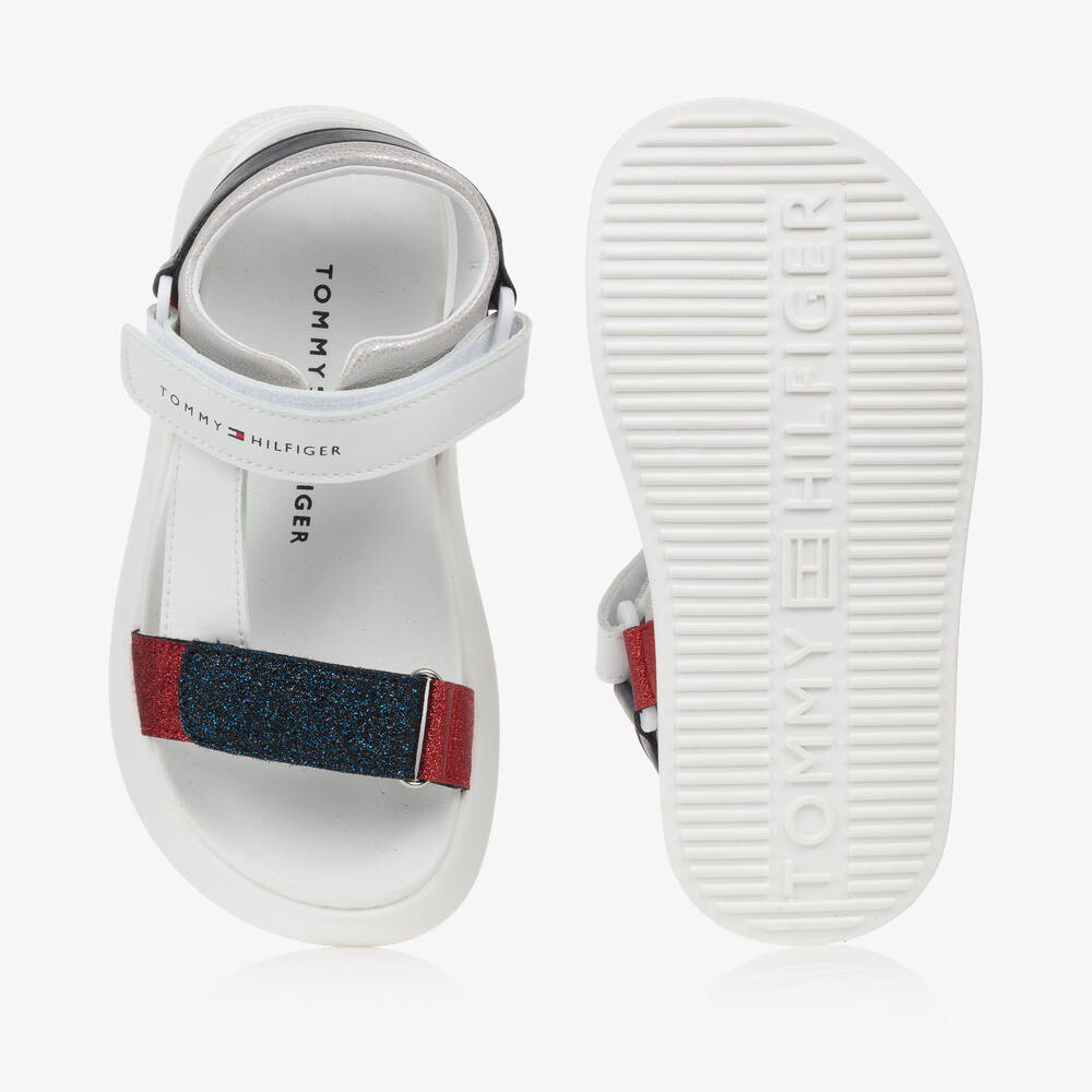 Tommy Hilfiger-Белые сандалии с блестками | Childrensalon Outlet
