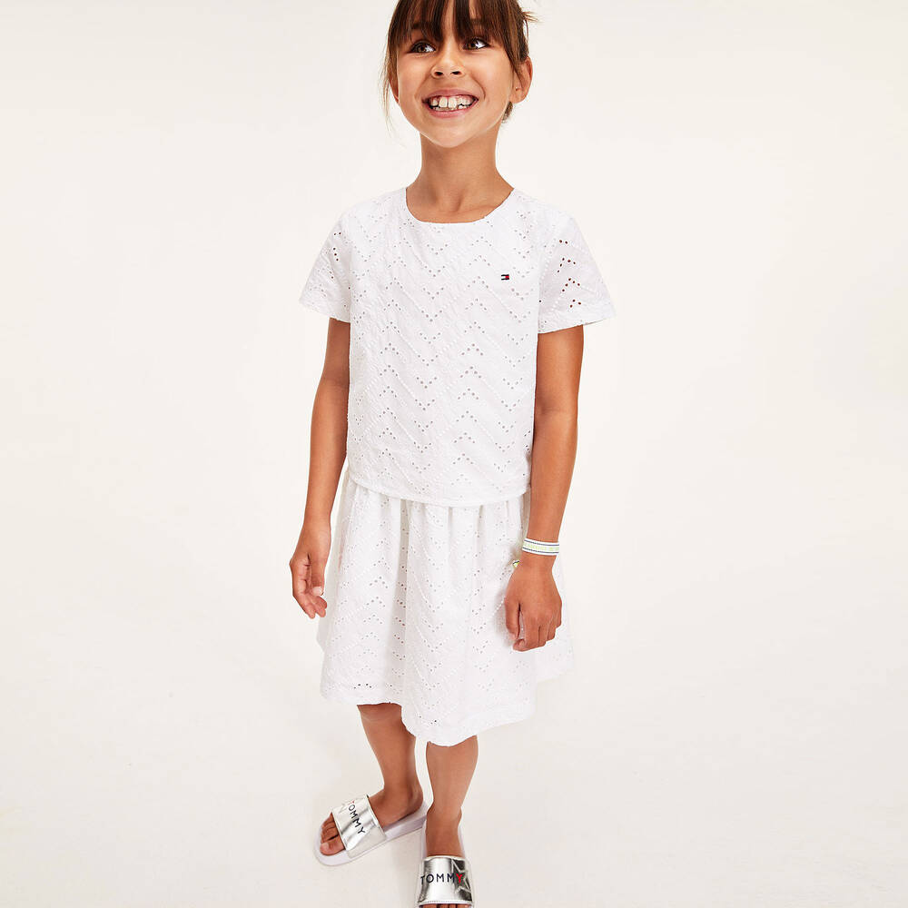 Tommy Hilfiger-Белое платье для подростков | Childrensalon Outlet