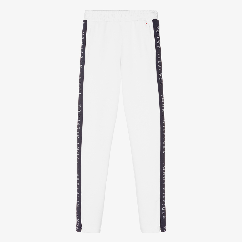 Tommy Hilfiger - Teen Girls White Logo Joggers | Childrensalon