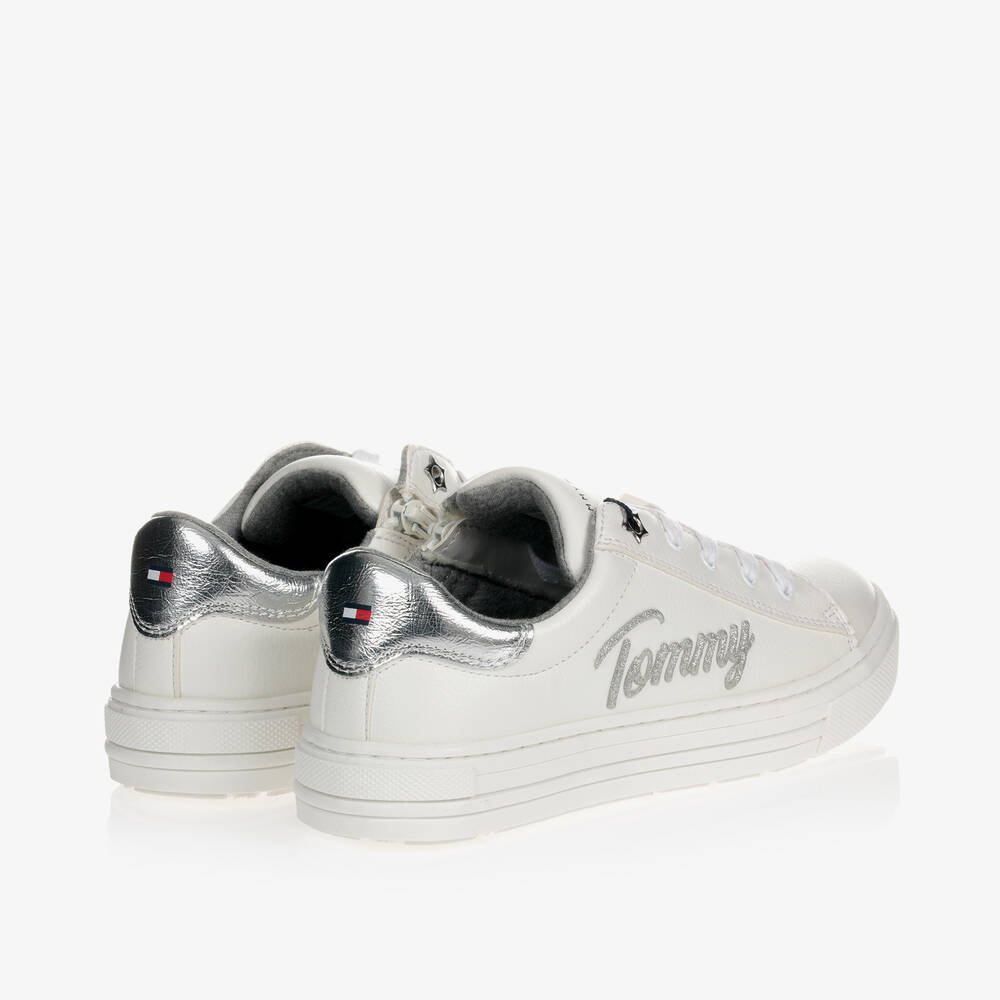 Tommy Hilfiger-Teen Girls White Trainers | Childrensalon Outlet