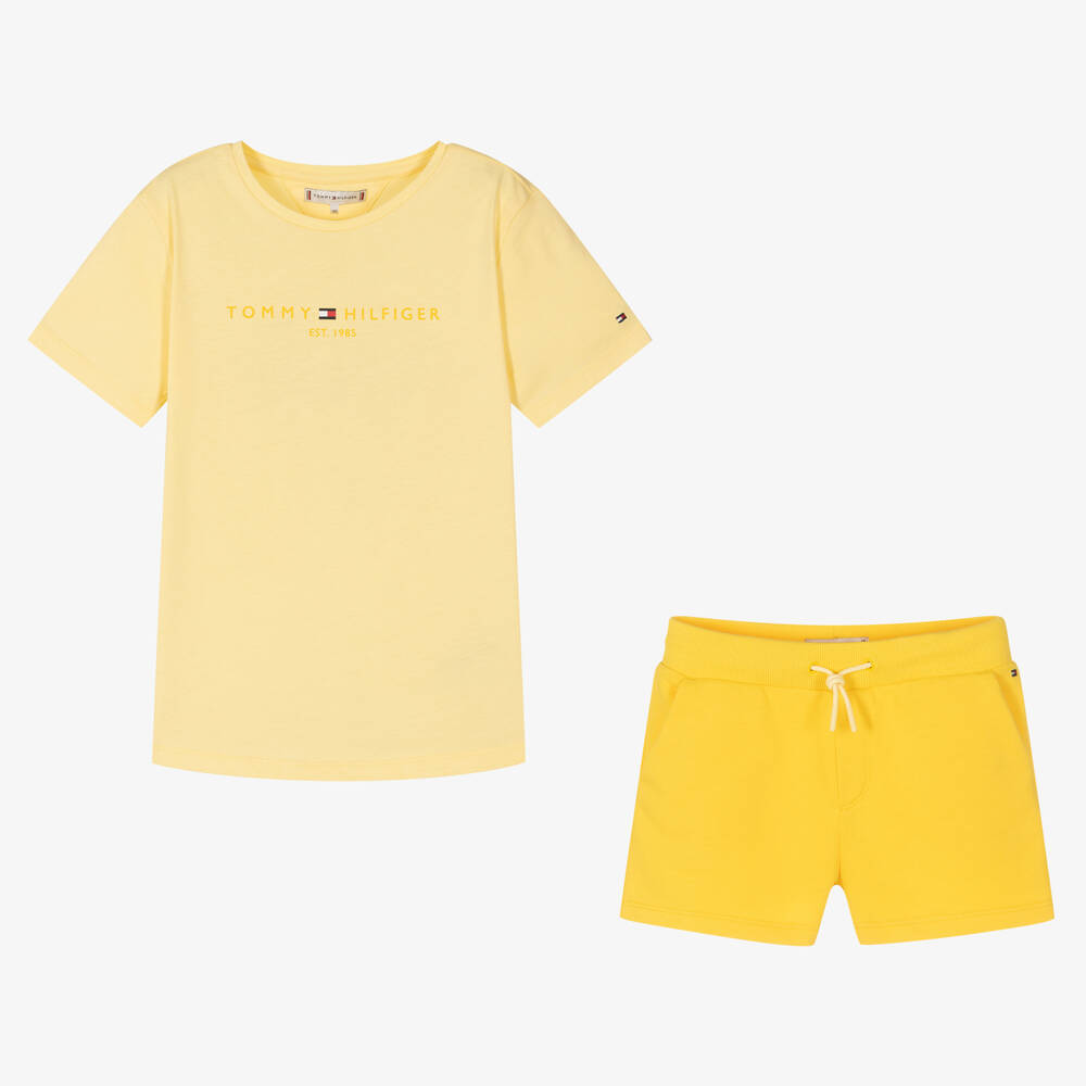 Tommy Hilfiger - Ensemble short jaune en coton ado | Childrensalon