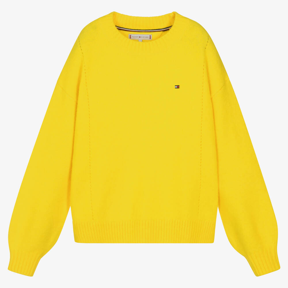 Tommy Hilfiger - Желтый свитер с флагом для девочек-подростков | Childrensalon
