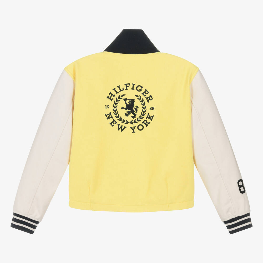 Tommy Hilfiger-Teen Girls Yellow Varsity Jacket | Childrensalon Outlet