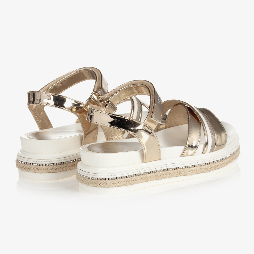 Tommy hilfiger gold sales sandals