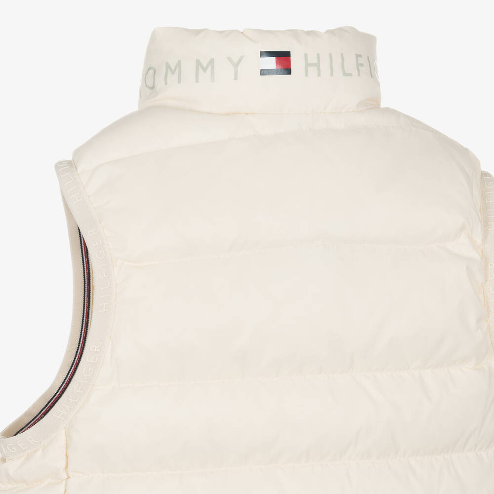 Tommy Hilfiger-Teen Ivory Down Padded Gilet | Childrensalon Outlet