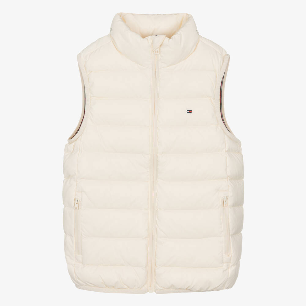 Tommy Hilfiger-Кремовый пуховый жилет для подростков | Childrensalon Outlet