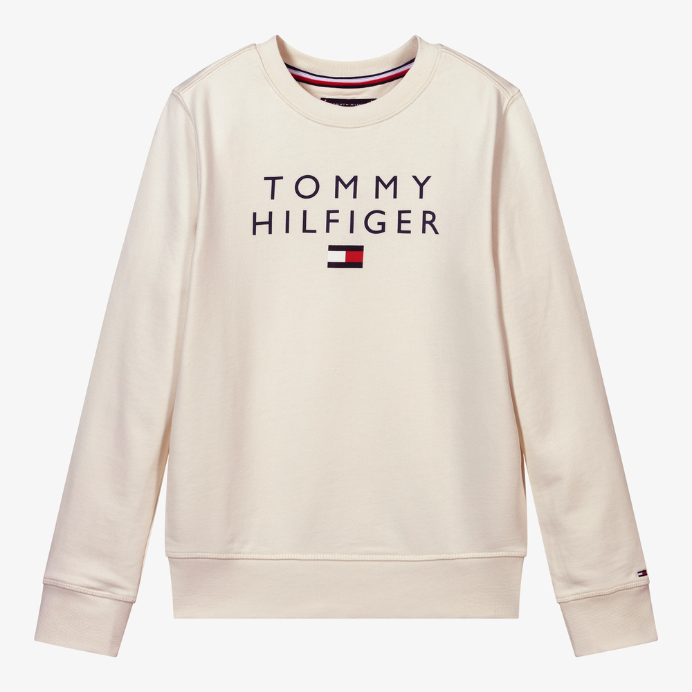 Tommy Hilfiger - Teen Ivory Logo Sweatshirt | Childrensalon