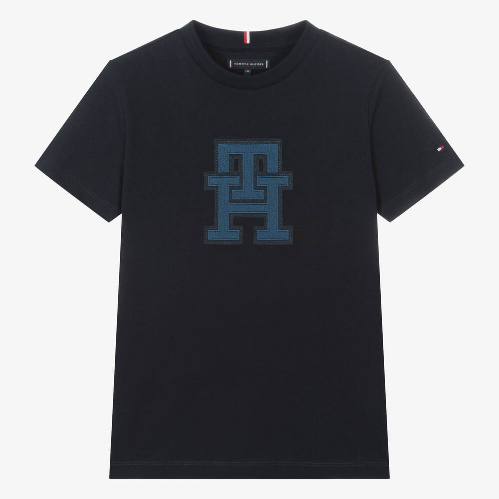 Navy blue tommy hilfiger t shirt clearance