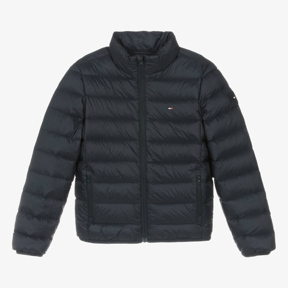 Tommy Hilfiger-Teen Navy Blue Down Padded Jacket | Childrensalon Outlet