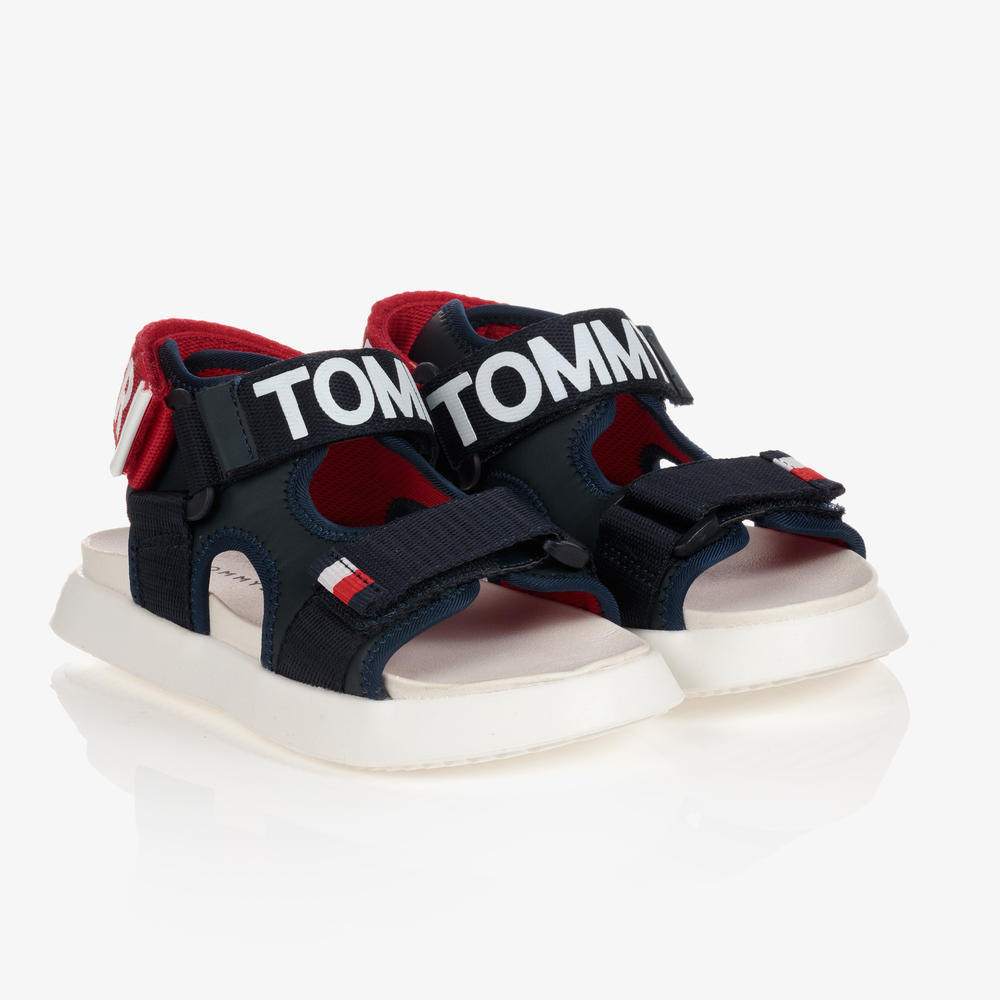 Tommy Hilfiger - Teen Navy Blue Velcro Sandals | Childrensalon