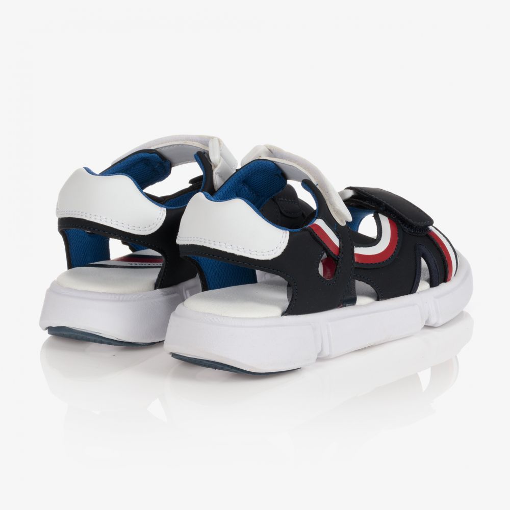 Tommy Hilfiger-Teen Navy Blue Velcro Sandals | Childrensalon Outlet