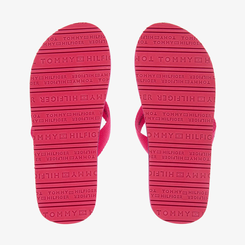 Tommy Hilfiger-Teen Pink Logo Flip Flops | Childrensalon Outlet
