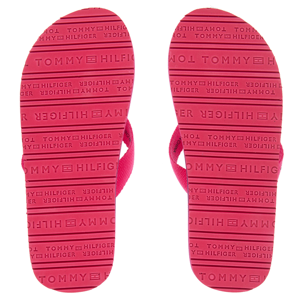 Tommy Hilfiger-Teen Pink Logo Flip Flops | Childrensalon Outlet