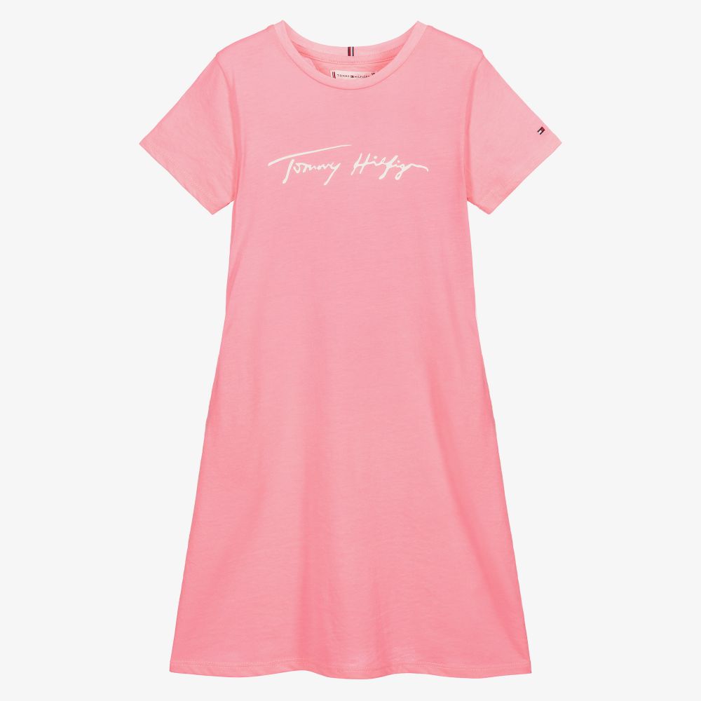 Tommy Hilfiger - Розовое платье из джерси для подростков | Childrensalon