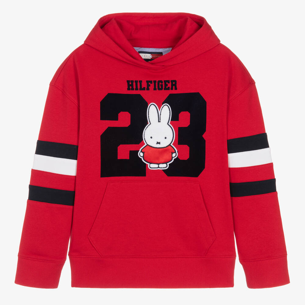 Tommy Hilfiger - Teen Red Cotton Miffy Logo Hoodie | Childrensalon