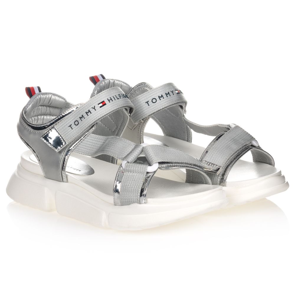 Tommy Hilfiger - Silberne Teen Sandalen | Childrensalon