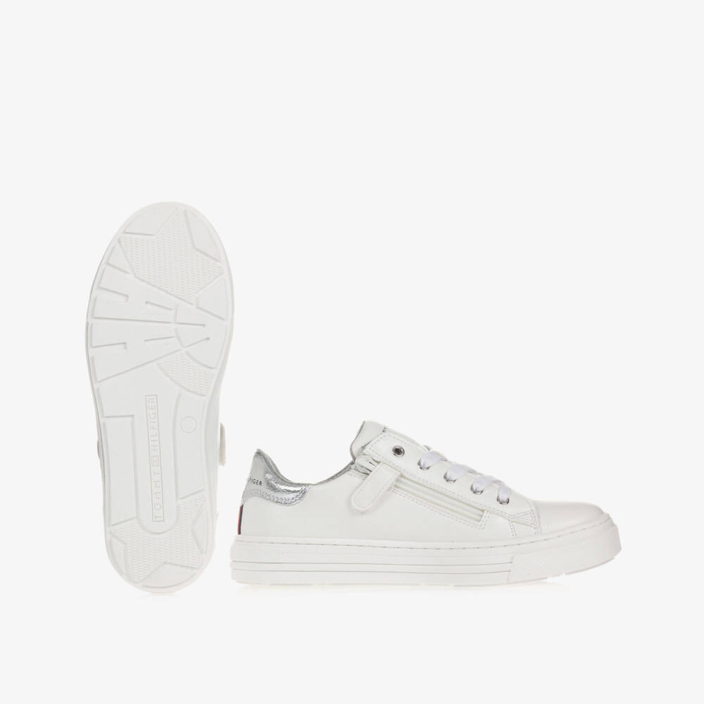 Tommy Hilfiger-Teen Star Logo White Trainers | Childrensalon Outlet