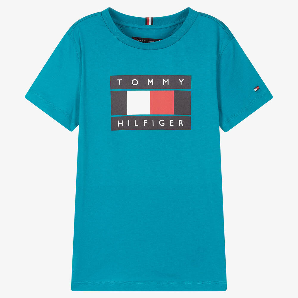 Tommy Hilfiger - Бирюзовая футболка для подростков | Childrensalon