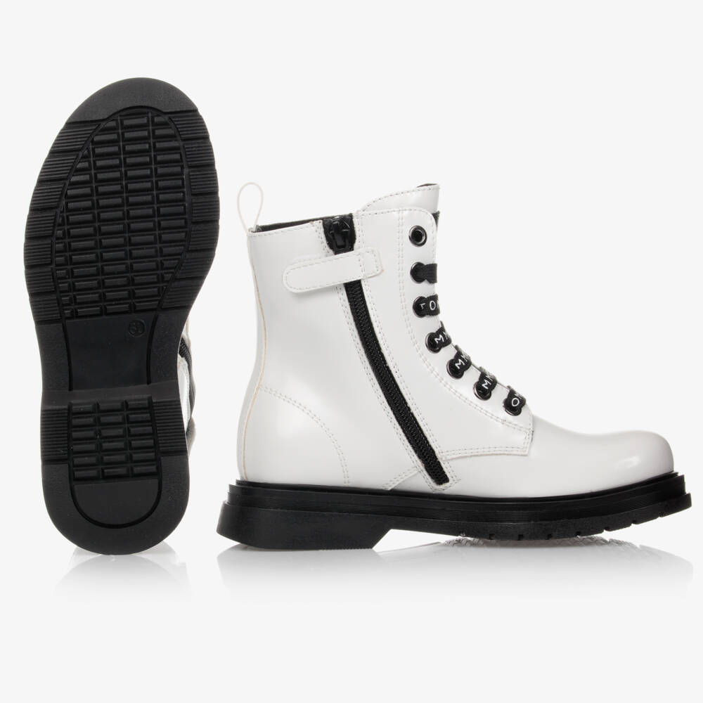 Tommy Hilfiger - Botas blancas de piel sintética para adolescente |  Childrensalon Outlet