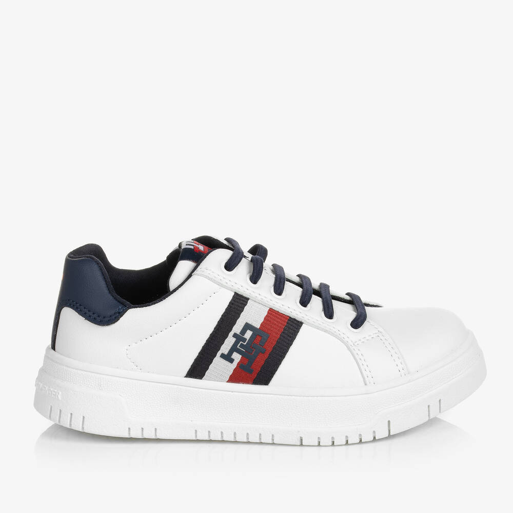 Tommy Hilfiger-Белые кроссовки TM из искусственной кожи для подростков | Childrensalon Outlet