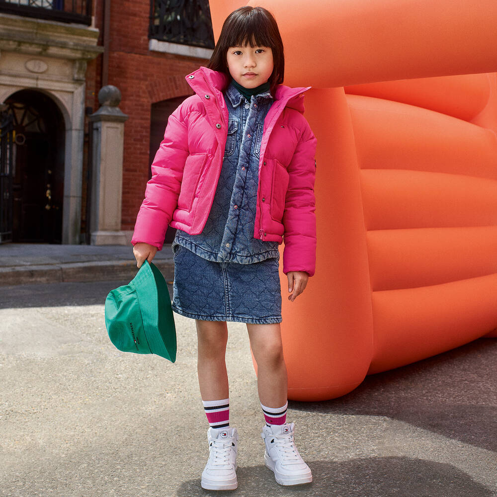 Tommy Hilfiger-Teen White High-Top Trainers | Childrensalon Outlet