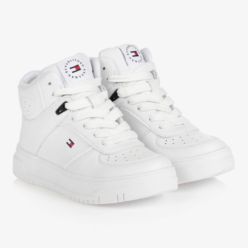 Tommy Hilfiger - Baskets montantes blanches Ado | Childrensalon