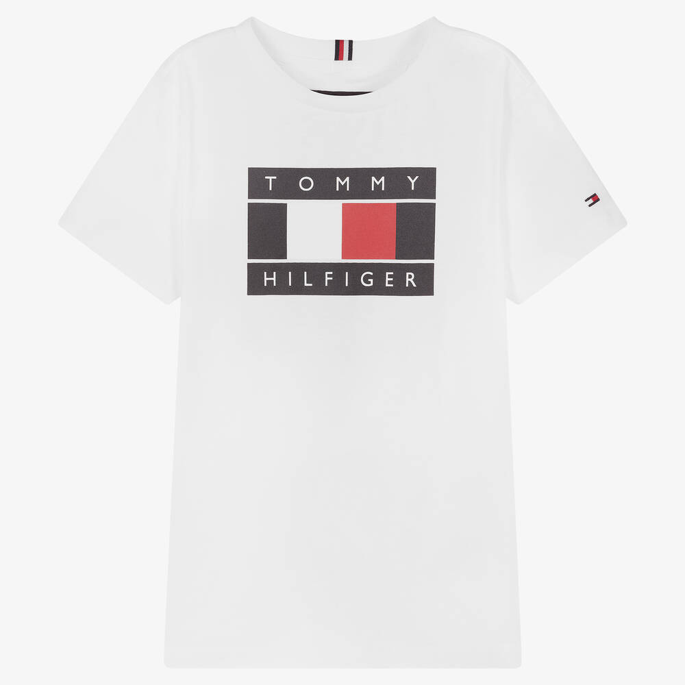 Tommy Hilfiger - Weißes Teen T-Shirt | Childrensalon