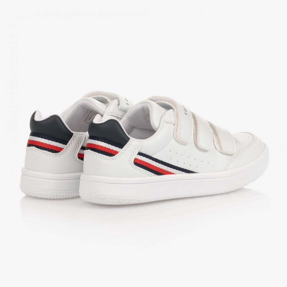 Tommy Hilfiger-Белые кроссовки на липучке для подростков | Childrensalon Outlet