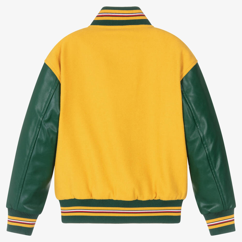 Tommy hilfiger green and yellow jacket sales