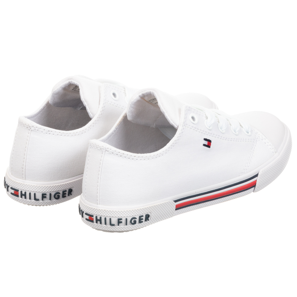 tommy hilfiger white canvas shoes