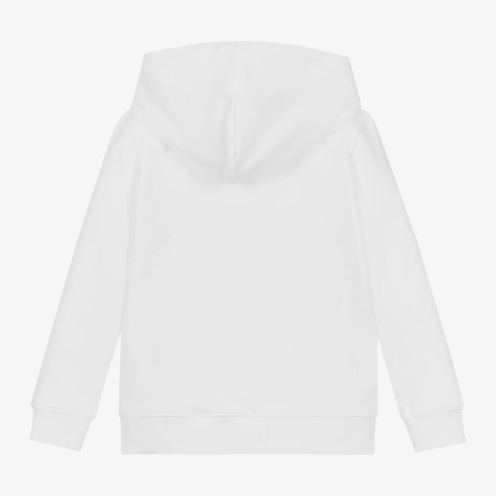 Tommy Hilfiger-White Cotton Monotype Hoodie | Childrensalon Outlet