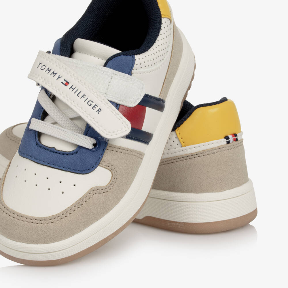 Tommy Hilfiger-Кожаные кроссовки белого цвета для детей | Childrensalon Outlet