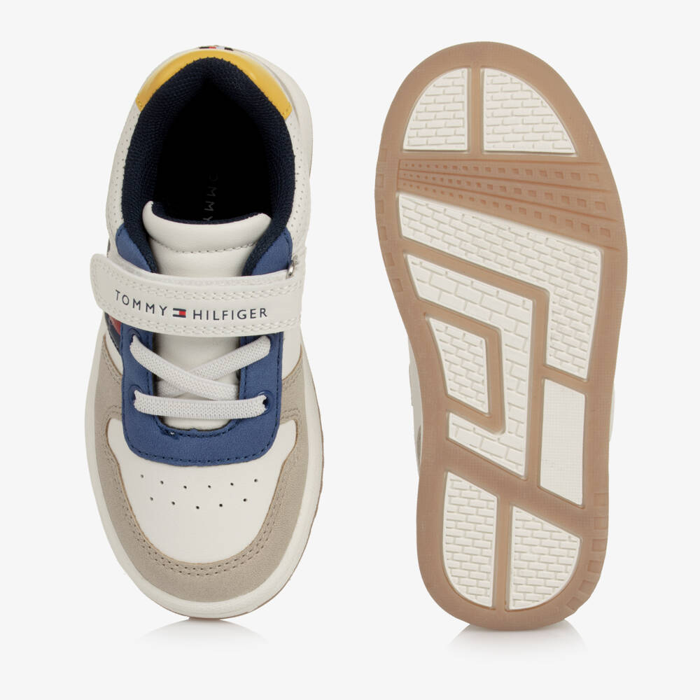 Tommy Hilfiger-Кожаные кроссовки белого цвета для детей | Childrensalon Outlet