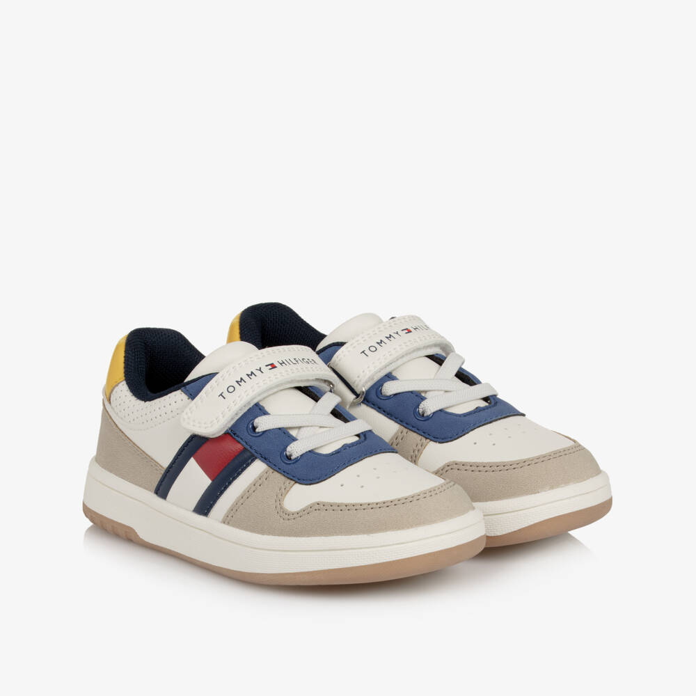 Tommy Hilfiger-Кожаные кроссовки белого цвета для детей | Childrensalon Outlet