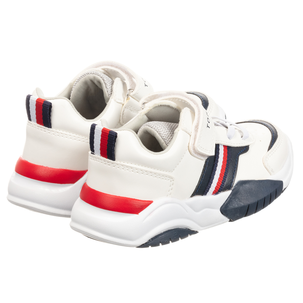 tommy hilfiger leather shoes white