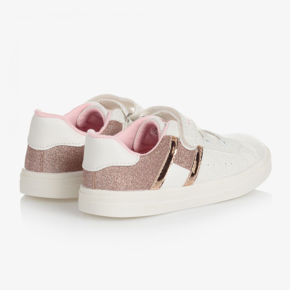 Tommy Hilfiger-Белые кроссовки с блестками | Childrensalon Outlet